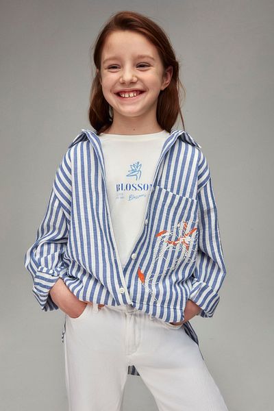 nk kids NK KİDS 38437 Cămașă ALBASTRU LILIAC PENTRU FETE