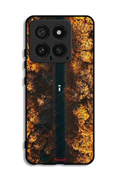 Tolwak غطاء حماية لهاتف شاومي 14 بتصميم طريق في أشجار الخريف