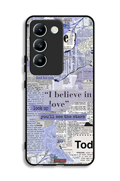 Tolwak Vivo V30 Lite 4G Protective Case Cover Newspaper Pieces