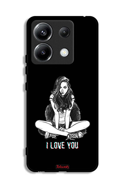 Tolwak غطاء حماية لهاتف شاومي ريدمي نوت 13 برو 5G برسومات "أحبك"