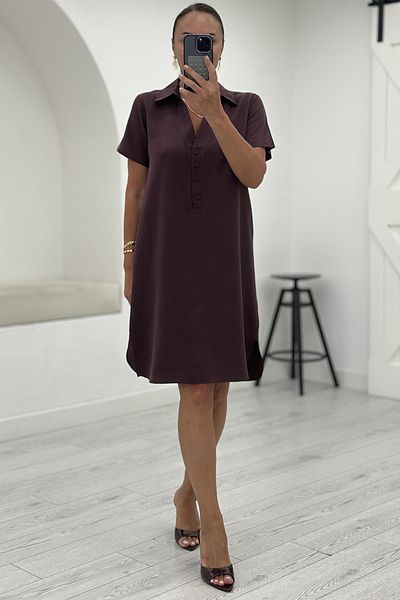 Act Pepicino Kids&Boutique Plum Buttoned Dress 2959