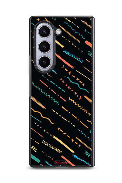 Tolwak غطاء حماية لهاتف سامسونج جالاكسي زد فولد 6 بنمط خطوط تجريدية X