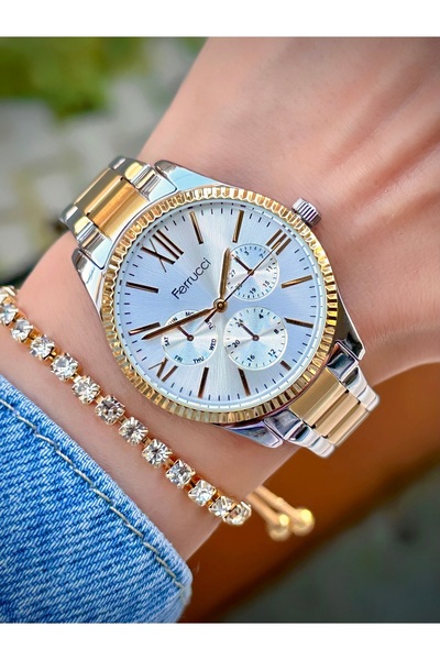 Ferrucci Ferrucci̇ Women's Wristwatch Steel Cord 3 Atm Water Resistant Bracel...