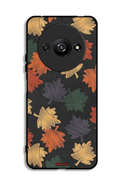 Tolwak غطاء حماية لهاتف Xiaomi Redmi A3 4G برسومات أوراق الخريف الفنية