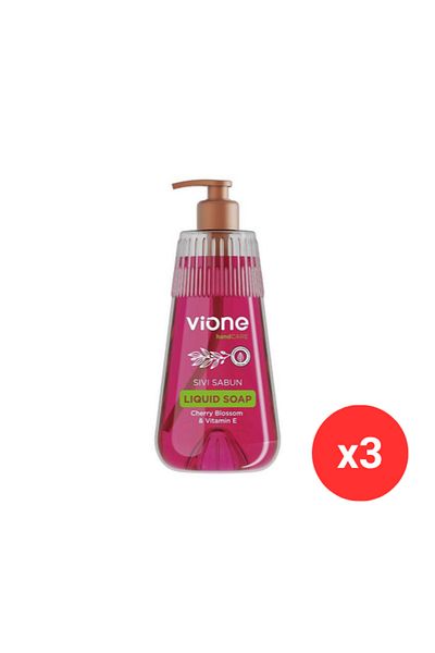 vione Cherry Blossom & Vitamin E Liquid Soap 500 ml x3 PCS