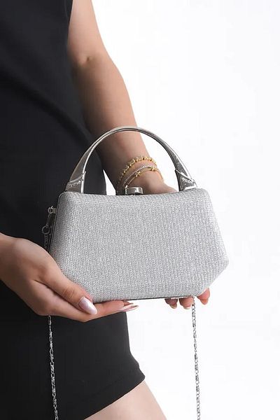 Famels Silver Evening Dress Bag Special Design Evening Dress Bag with Stylish Appearance