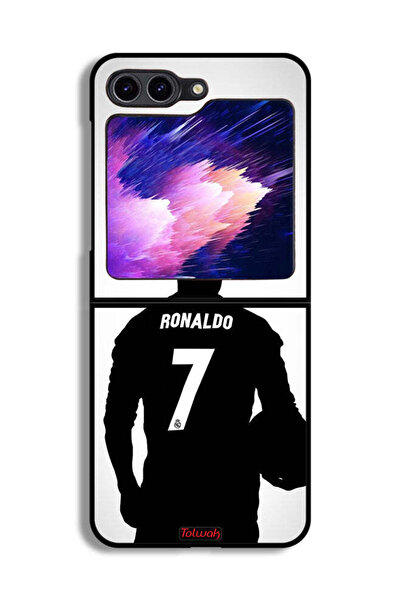 Tolwak غطاء حماية لهاتف Samsung Galaxy Z Flip6 بقناع كريستيانو رونالدو