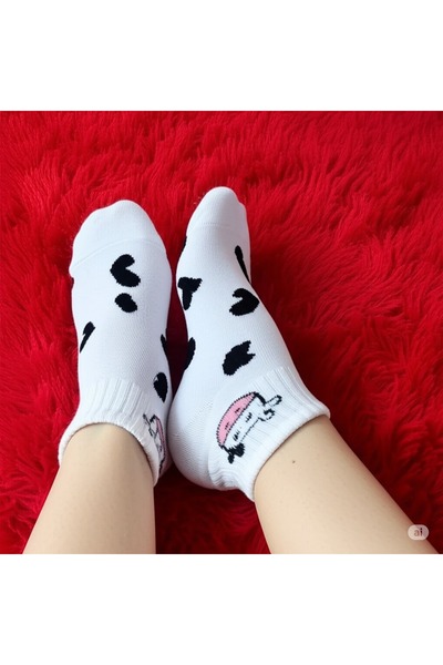 FAMEMUS ACCESSORY Ciorapi scurti figurati, O PERECHE