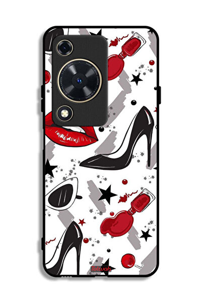 Tolwak Huawei nova Y72 Protective Case Cover Lipstick And Shoes Art