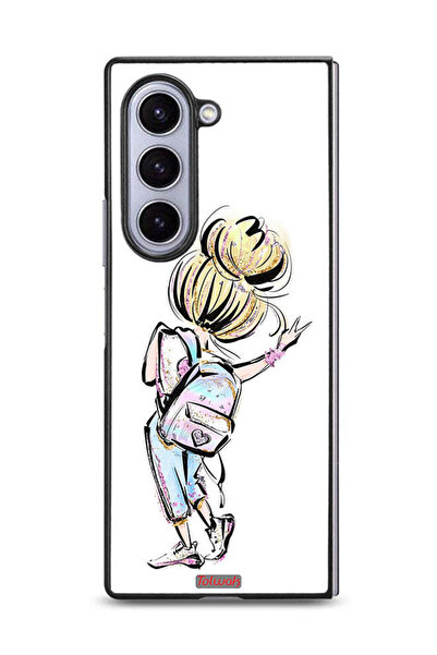 Tolwak غطاء حماية لهاتف Samsung Galaxy Z Fold6 بتصميم فتاة العودة إلى المدرسة