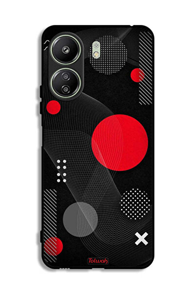 Tolwak غطاء حماية لهاتف شاومي ريدمي 13 سي بنمط دائري ومتقاطع