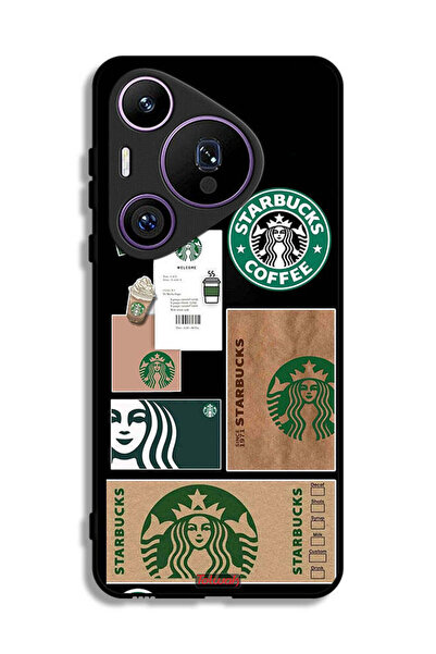 Tolwak غطاء حماية لهاتف هواوي بيورا 70 برو - ملصق ستاربكس