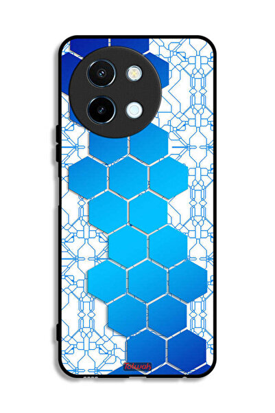 Tolwak غطاء حماية لهاتف Vivo Y38 5G بشعار شبكة أيقونات سداسية الأضلاع