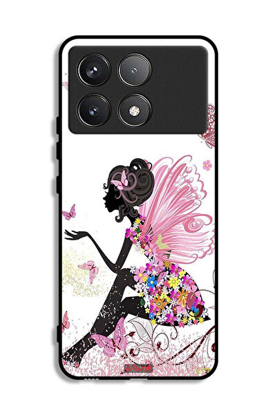 Tolwak Xiaomi Poco F6 Pro Protective Case Cover Butterfly Girl Artwork