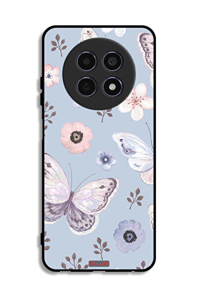 Tolwak Realme 12 5G Protective Case Cover Butterflies And Flowers