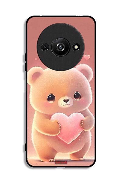 Tolwak Xiaomi Redmi A3 4G Protective Case Cover Cute Little Panda Holding Heart