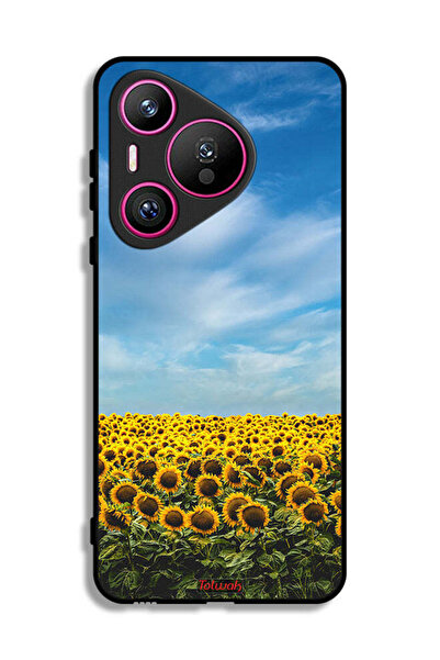 Tolwak غطاء حماية لهاتف هواوي بيورا 70 - عباد الشمس تحت السماء