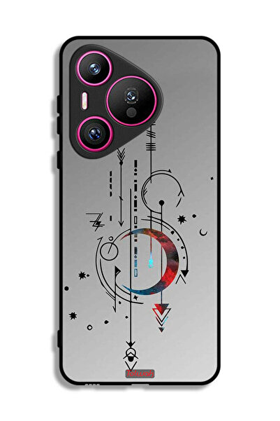 Tolwak غطاء حماية لهاتف هواوي بيورا 70 بنقشة فنية للقمر والسهام