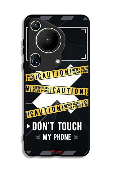 Tolwak غطاء حماية فائق لهاتف هواوي بيورا 70 - تحذير: لا تلمس هاتفي أبدًا