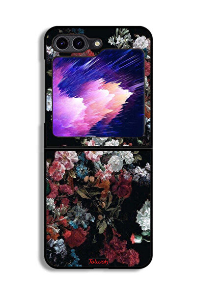 Tolwak غطاء حماية لهاتف سامسونج جالاكسي زد فليب 6 بنقشة ورود عتيقة