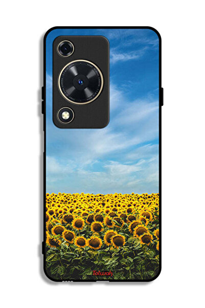 Tolwak غطاء حماية لهاتف هواوي نوفا Y72 بطبعة عباد الشمس تحت السماء