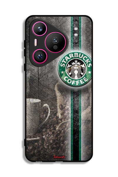 Tolwak غطاء حماية لهاتف هواوي بيورا 70 بنقشة فن القهوة