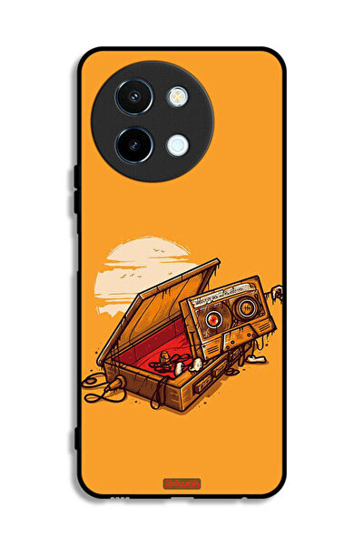 Tolwak غطاء حماية لهاتف Vivo Y38 5G مع فن الكاسيت والشريط