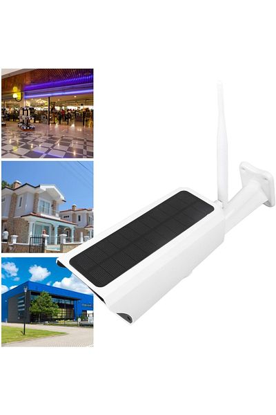 divendi-ro 2.4G WiFi wireless surveillance camera 2.4G, solar powered, PIR, battery, IP67, outdoor, white
