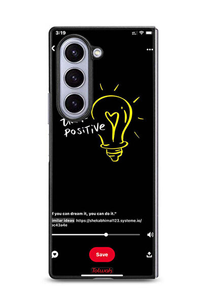 Tolwak غطاء حماية لهاتف سامسونج جالكسي زد فولد 6 - فكر بإيجابية