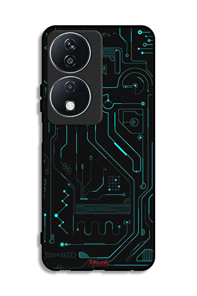 Tolwak غطاء حماية لهاتف Honor X7b 5G دوائر فنية رقمية بسيطة شاشات متعددة