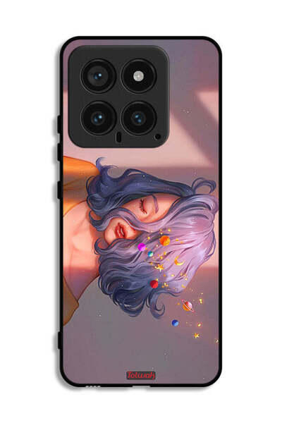 Tolwak Xiaomi 14 Protective Case Cover Girl And Space Art