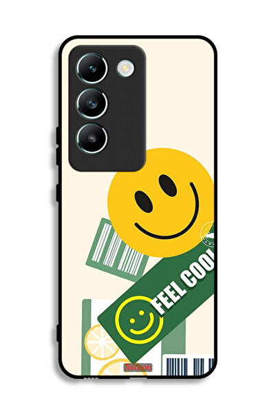 Tolwak غطاء حماية لهاتف Vivo V30 Lite 4G بملصق Feel Cool