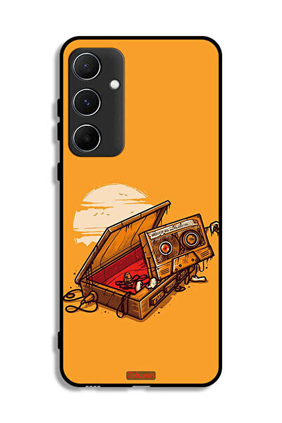 Tolwak غطاء حماية لهاتف سامسونج جالاكسي A55 5G، تصميم فني لشريط الكاسيت والشر...