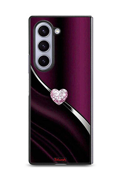 Tolwak غطاء حماية بتصميم قلب ماسي من سامسونج جالكسي زد فولد 6