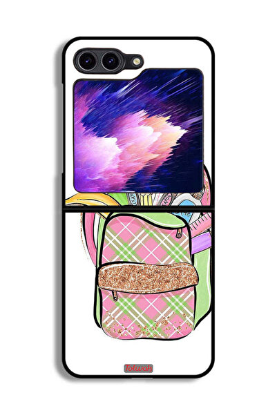 Tolwak غطاء حماية لهاتف Samsung Galaxy Z Flip6 بتصميم حقيبة فتاة وحيد القرن