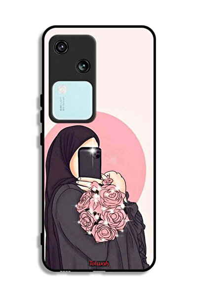 Tolwak غطاء حماية Vivo S18 5G مع فن التقاط صور سيلفي أثناء حمل الزهور