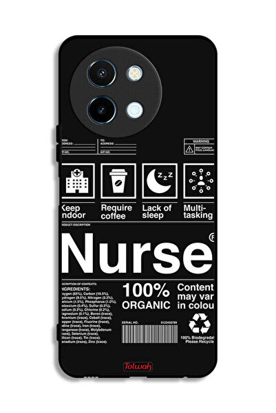 Tolwak غطاء حماية لهاتف Vivo Y38 5G، ملصق ممرضة