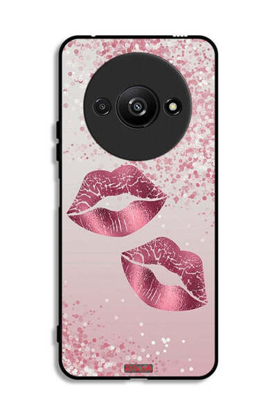 Tolwak Xiaomi Redmi A3 4G Protective Case Cover Glitter Lips