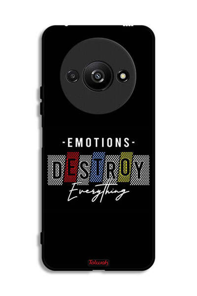 Tolwak Xiaomi Redmi A3 4G Protective Case Cover Emotions Destroy Everything