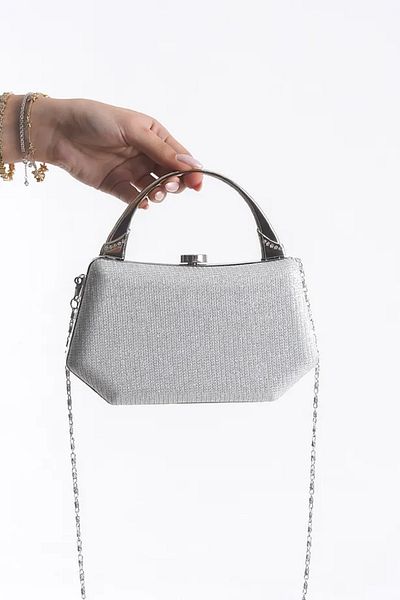 Famels Silver Evening Dress Bag Special Design Evening Dress Bag with Stylish Appearance