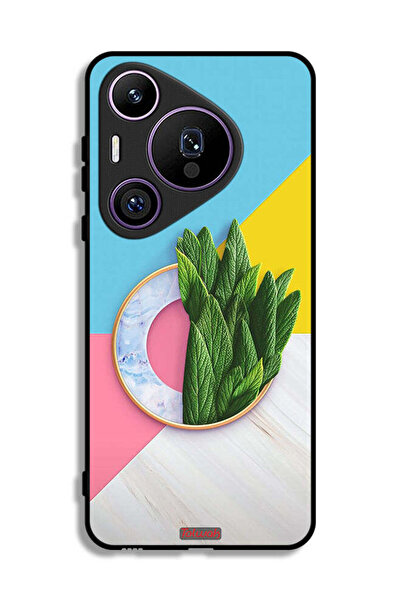 Tolwak غطاء حماية لهاتف هواوي بيورا 70 برو بنقشة أوراق تجريدية