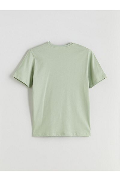 LC Waikiki New Season Crew Neck εμπριμέ χτενισμένο βαμβακερό ανδρικό Tisort - S5QL05Z8