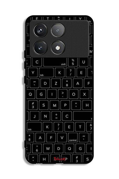 Tolwak غطاء حماية لهاتف Xiaomi Redmi K70 Pro بنمط مفاتيح لوحة المفاتيح العشوائية