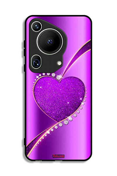 Tolwak غطاء حماية لهاتف هواوي بيورا 70 ألترا بنقشة قلب لامع