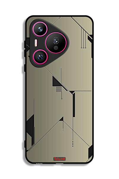 Tolwak غطاء حماية لهاتف هواوي بيورا 70 بتصميم فني تجريدي بسيط