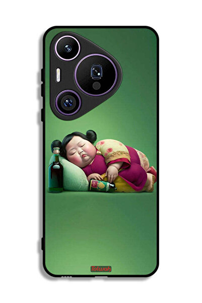 Tolwak غطاء حماية هواوي بيورا 70 برو بتصميم فتاة سمينة