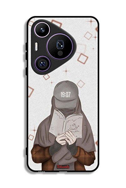 Tolwak غطاء حماية لهاتف هواوي بيورا 70 برو بتصميم فتاة تقرأ الفن