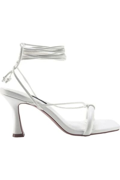 Nine West Pemres 3Fx White Women's Heeled Sandals