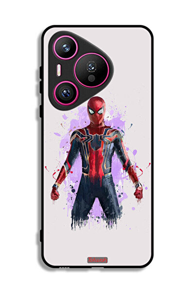 Tolwak غطاء حماية لهاتف هواوي بيورا 70 بتصميم العنكبوت الحديدي