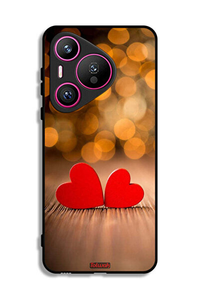 Tolwak غطاء حماية لهاتف هواوي بيورا 70 بتصميم قلبين جميلين